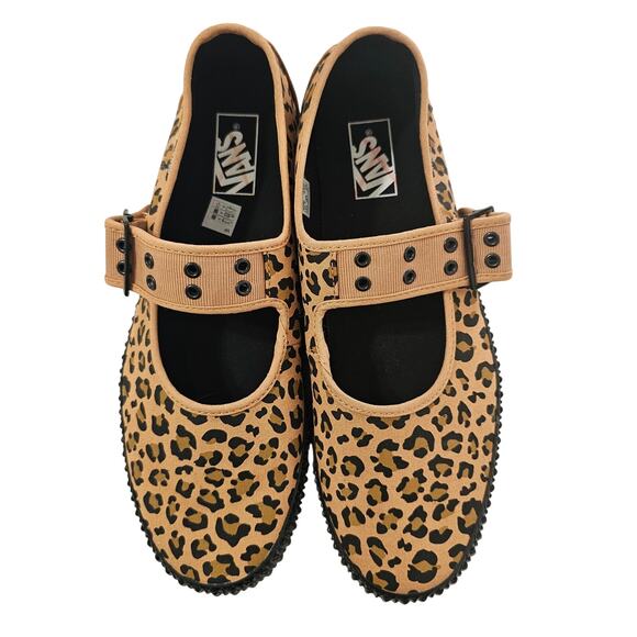 Vans Other - VANS Mary Jane Creeper Shoe in Leopard Brown/Black Size M11.5/W13